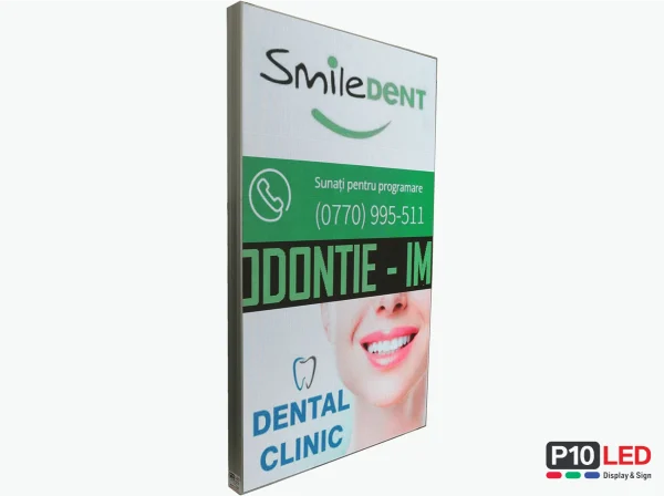 ecran promovare pentru clinica dentara