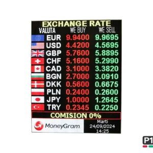 panou ecran exchange moneygram